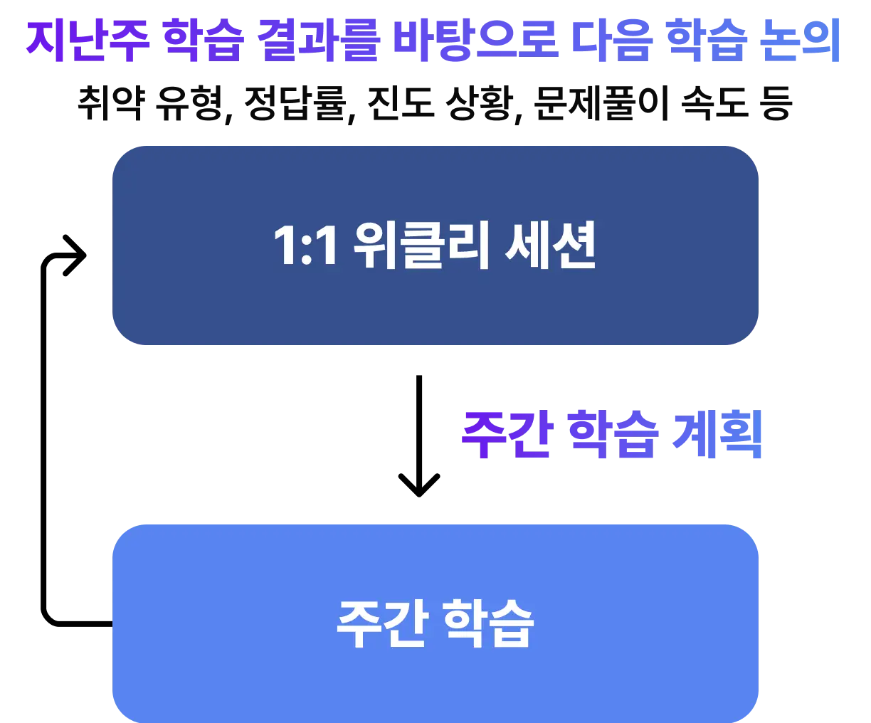 1:1 위클리 세션 설명 이미지